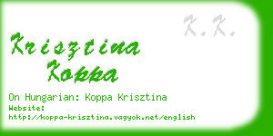 krisztina koppa business card